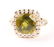 LADIES 14K GOLD DIAMOND PERIDOT RING - 2