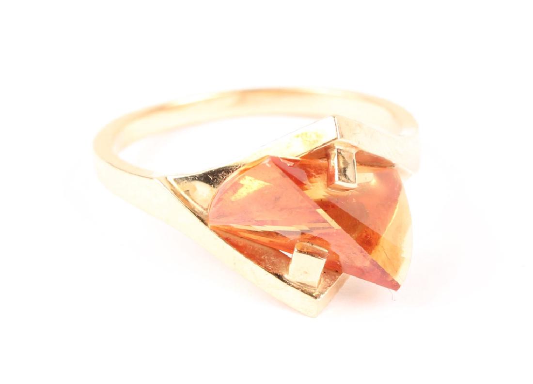 LADIES 14K YELLOW GOLD CITRINE FASHION RING (1 of 3)