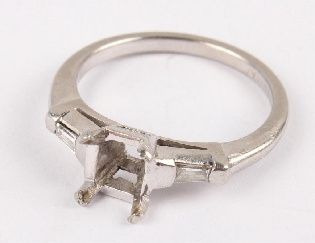 LADIES PLATINUM DIAMOND RING SEMIMOUNT (1 of 2)