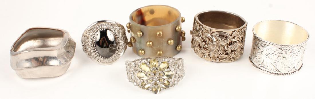 6 STATEMENT COSTUME JEWELRY BANGLE BRACELETS (1 of 5)