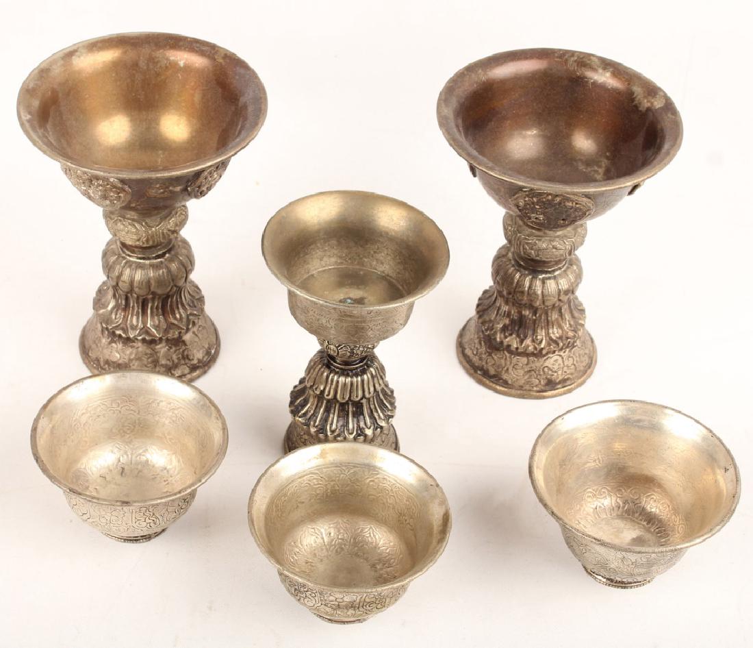 SIX SILVER PLATED CHALICES & CUPS (1 of 4)