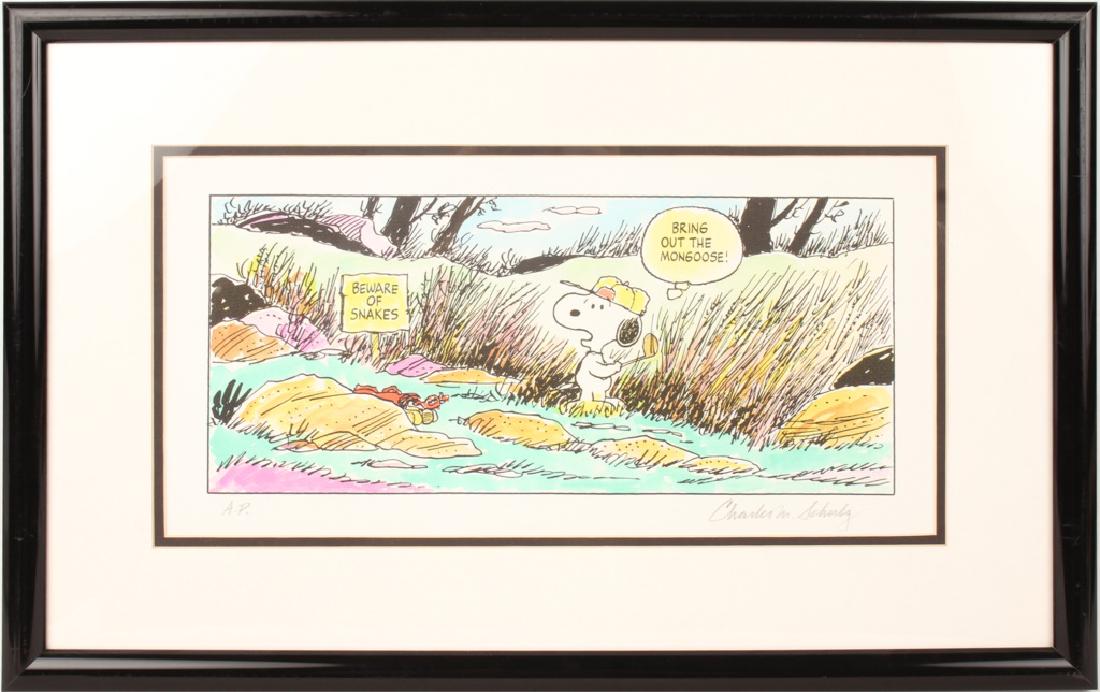 CHARLES SCHULZ PEANUTS HAND PAINTED ARTIST PRINT (1 of 5)