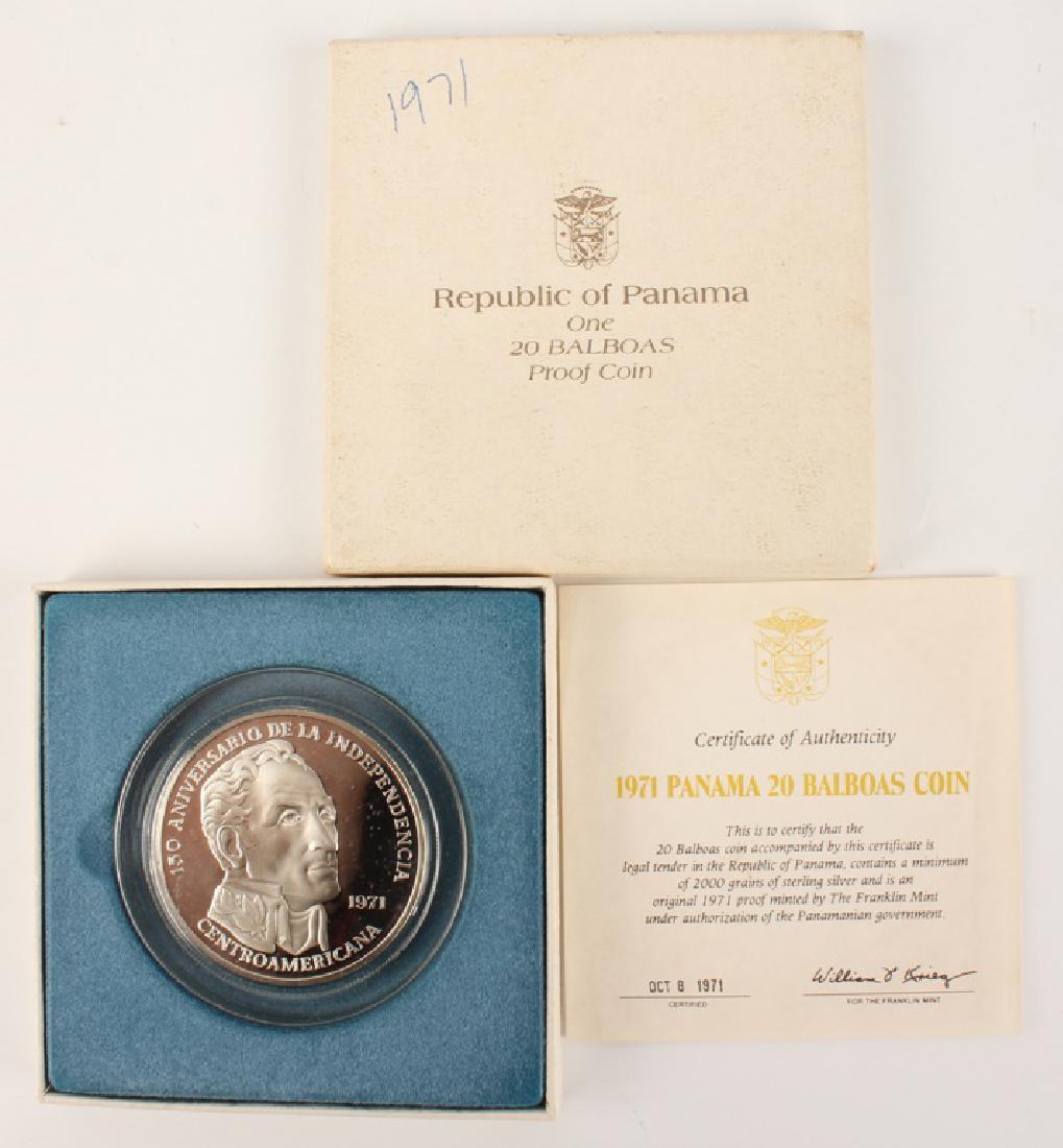 1971 SIMON BOLIVAR PANAMA 20 BALBOAS SILVER COIN (1 of 4)