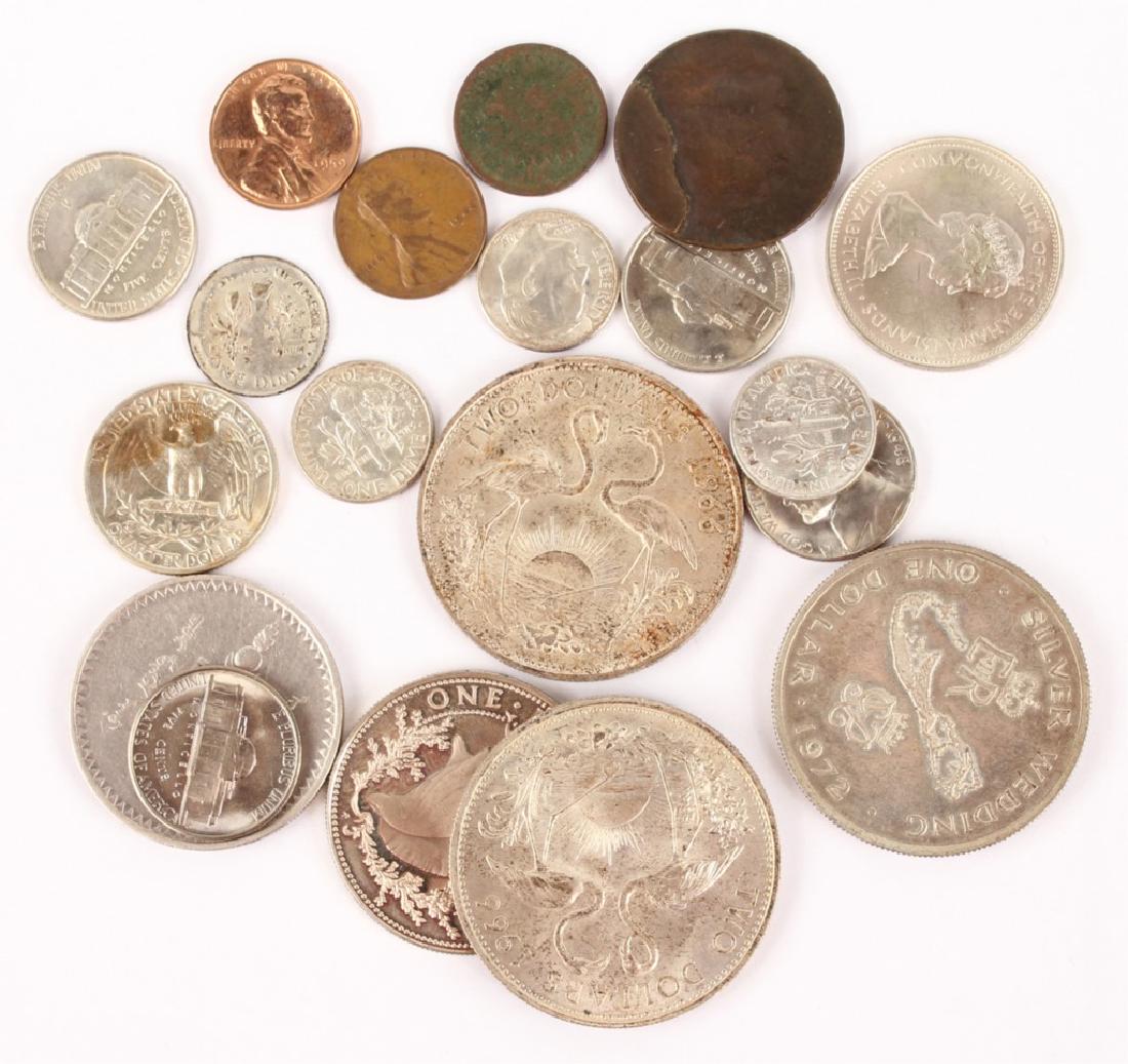 LOT OF SILVER AND COPPER WORLD COINAGE (1 of 5)