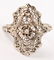 LADIES 10K WHITE GOLD DIAMOND FILIGREE RING