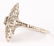LADIES 10K WHITE GOLD DIAMOND FILIGREE RING - 2