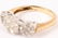 LADIES 10K YELLOW GOLD DIAMOND CLUSTER RING - 2
