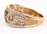 LADIES 10K YELLOW GOLD DIAMOND FASHION RING - 2
