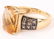 LADIES 10K YELLOW GOLD DIAMOND FASHION RING - 2