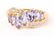 LADIES 10K YELLOW GOLD DIAMOND FASHION RING - 2