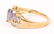 LADIES 10K YELLOW GOLD DIAMOND FASHION RING - 3