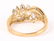 LADIES 10K YELLOW GOLD DIAMOND FASHION RING - 4