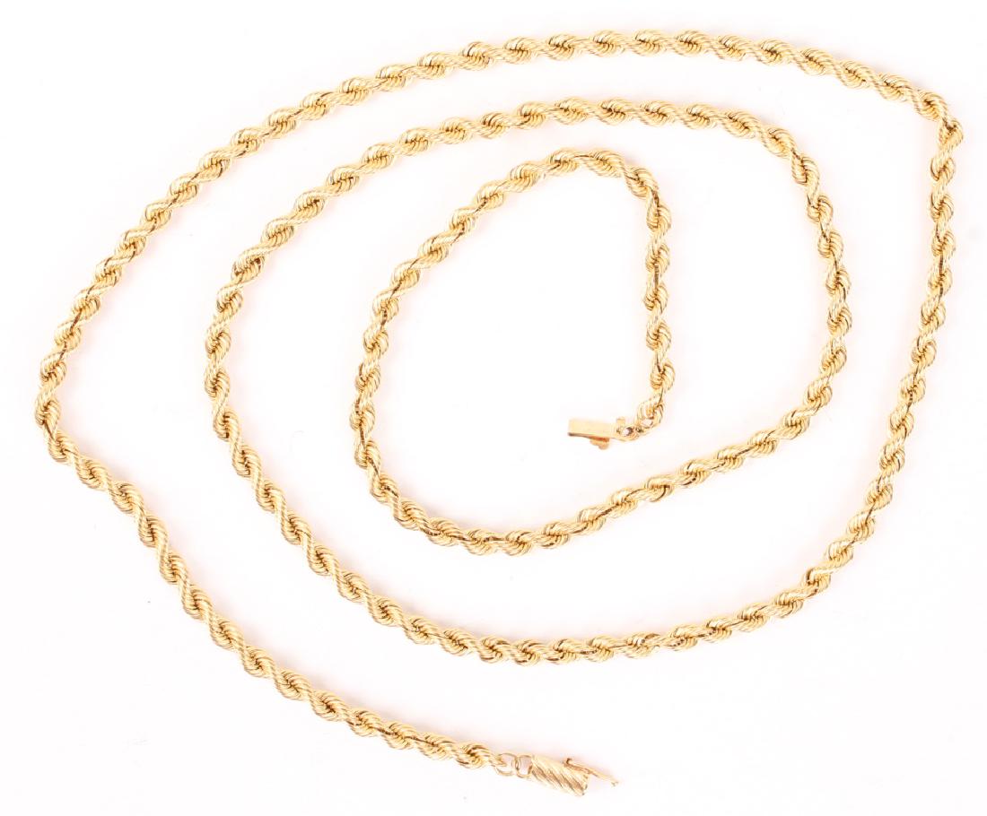 14K YELLOW GOLD TWISTED ROPE NECKLACE (1 of 2)