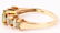 LADIES 10K YELLOW GOLD DIAMOND PERIDOT RING - 2