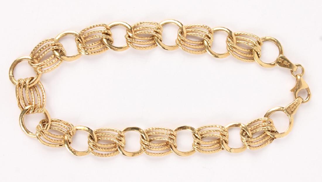 14K YELLOW GOLD CHAIN LINK BRACELET (1 of 2)