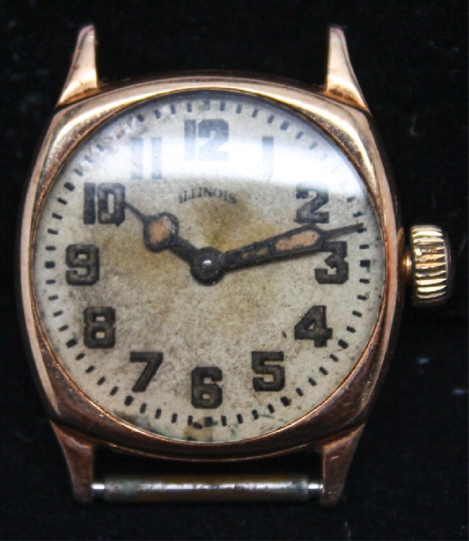 MEN`S ILLINOIS 14K YELLOW GOLD WRIST WATCH (1 of 2)