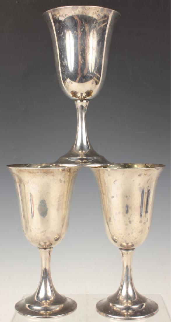 STERLING SILVER INTERNATIONAL GOBLETS LOT OF 3