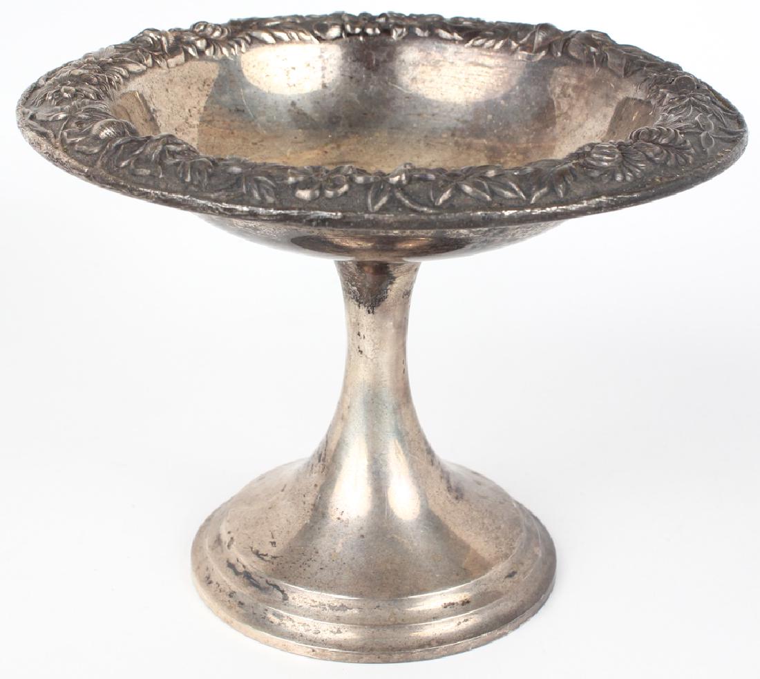 S. KIRK & SON STERLING SILVER FLORAL COMPOTE 437F (1 of 3)