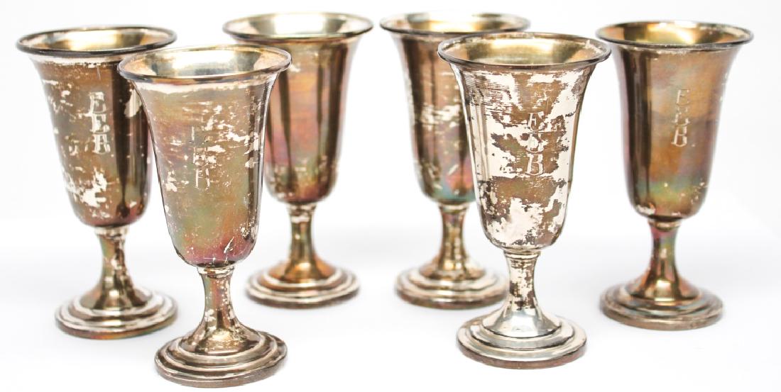 STERLING SILVER WEIGHTED CORDIALS - SET OF 6 (1 of 2)