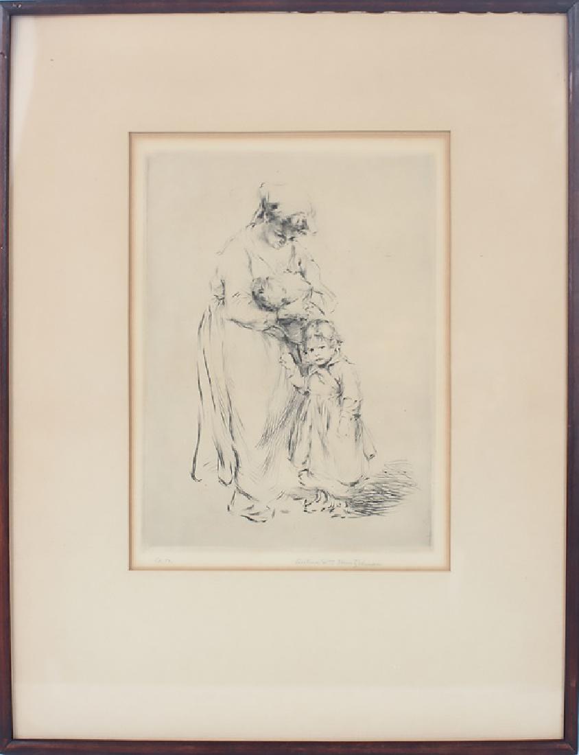 "FAMILIE SWISSE" ETCHING BY ARTHUR HEINTZELMAN (1 of 4)
