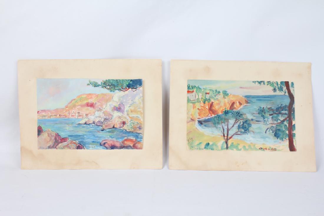 FRANCOIS OZENDA WATERCOLOR PAINTINGS - LOT OF 2 (1 of 3)