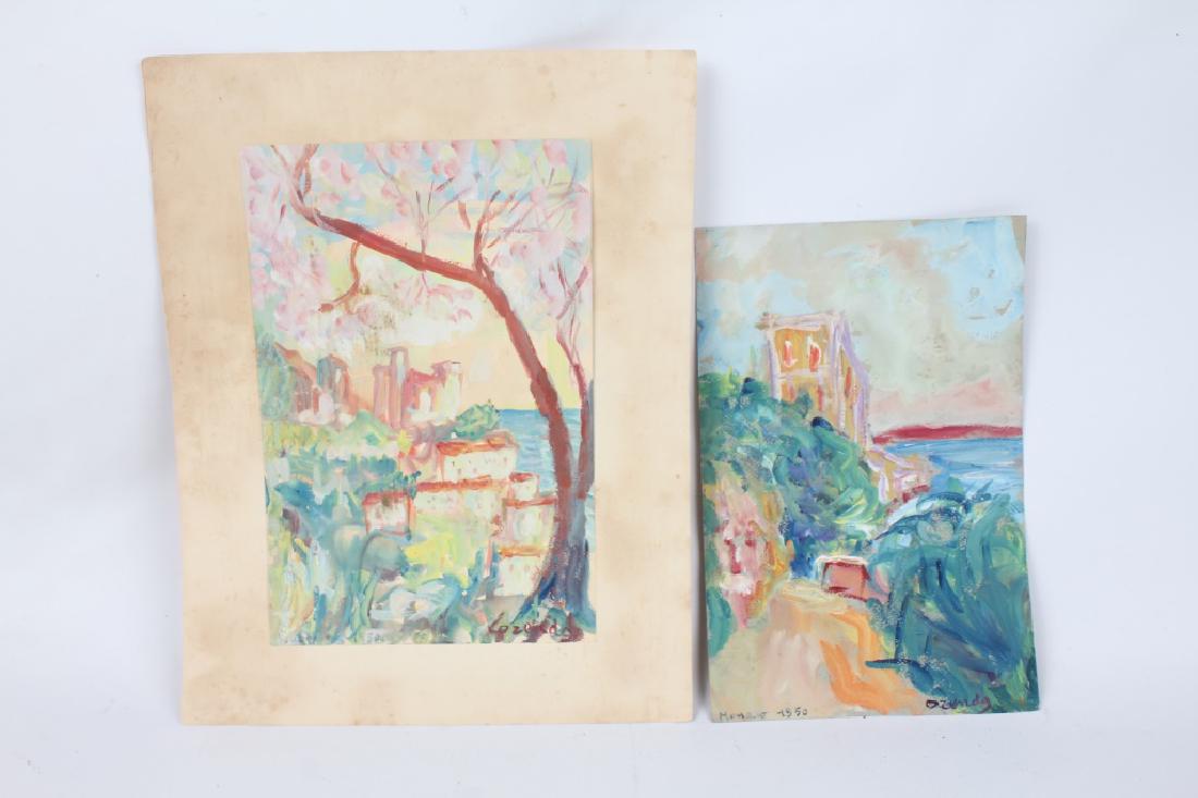 FRANCOIS OZENDA WATERCOLOR PAINTINGS - LOT OF 2 (1 of 3)
