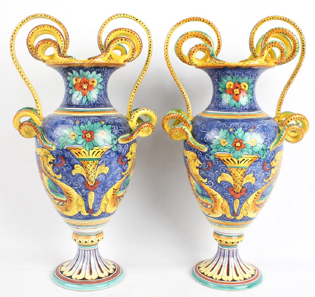 PAIR OF L'ANTICA DERUTA CERAMIC ITALIAN VASES (1 of 6)