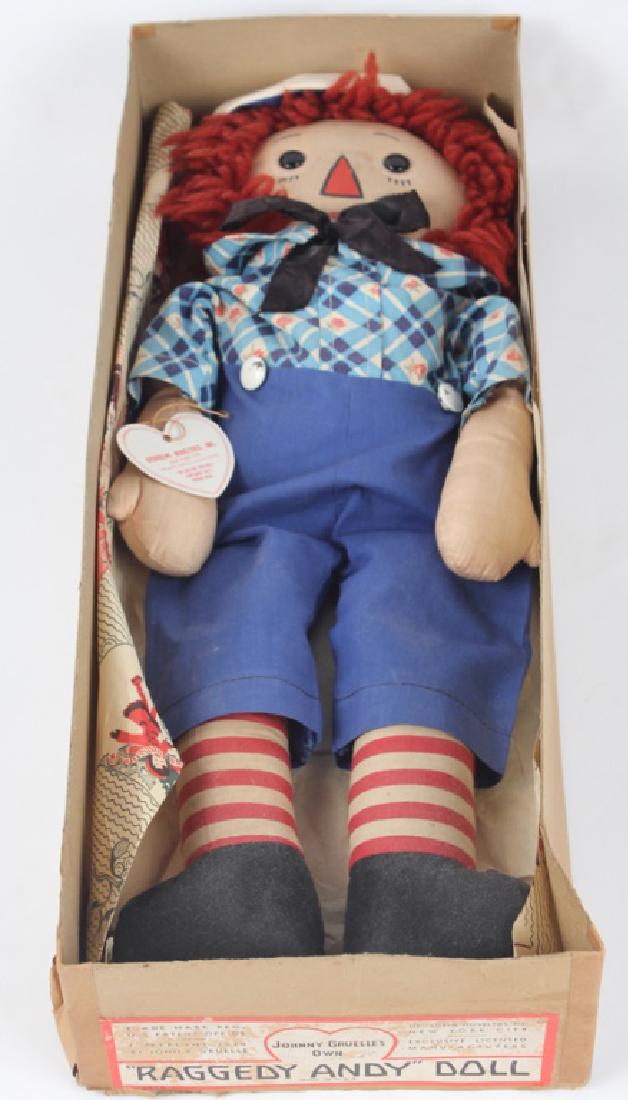 1938 RAGGEDY ANDY DOLL W/ OUTLINED NOSE & BOX (1 of 5)