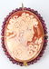 14K YELLOW GOLD CAMEO BROOCH PENDANT
