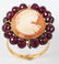 14K YELLOW GOLD SHELL CAMEO JEWELRY SET - 3