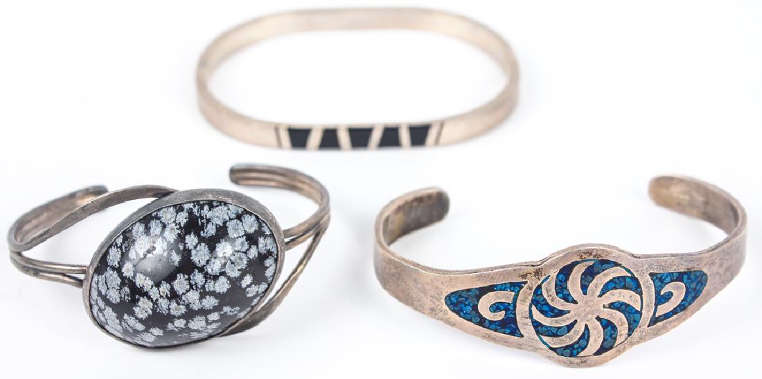 STERLING SILVER CUFF BRACELETS - LOT OF 3 (1 of 6)