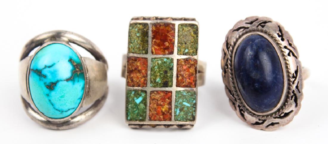 STERLING SILVER FASHION RINGS -- LOT OF 3 (1 of 3)