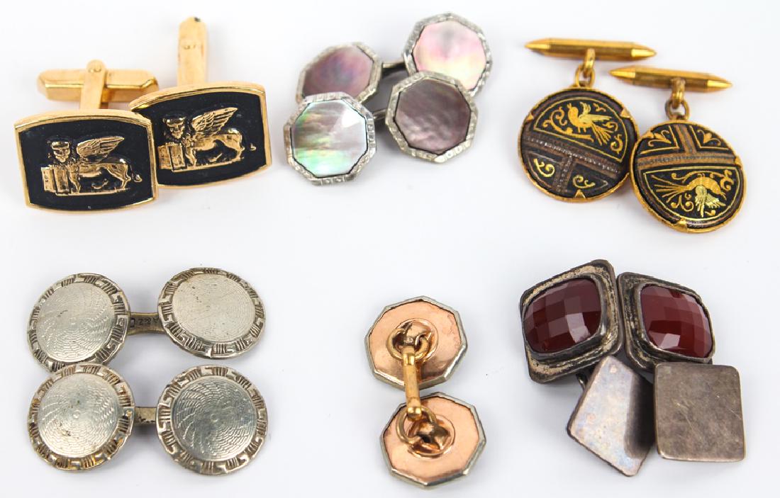 6 PAIRS MENS COSTUME CUFF LINKS (1 of 3)