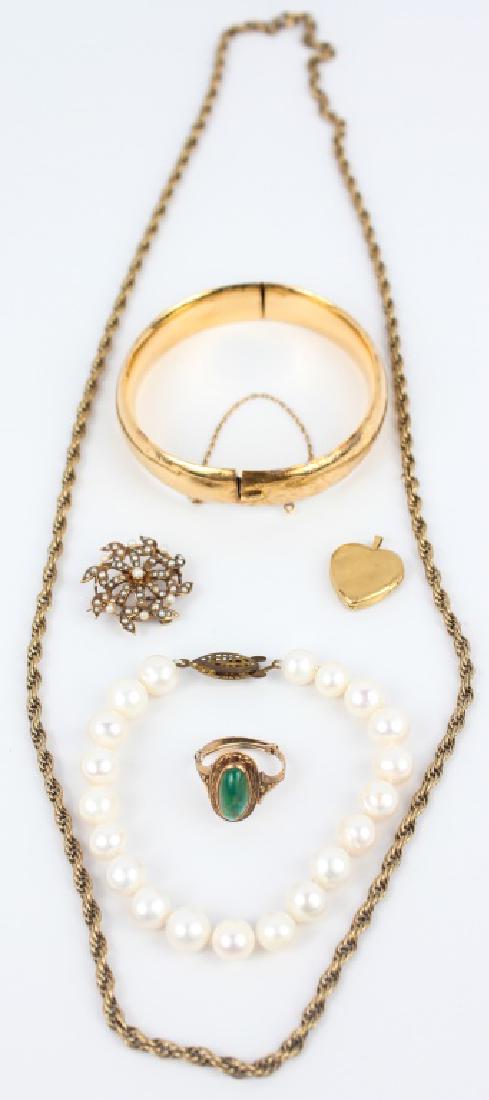 6 ANTIQUE GOLD FILLED JEWELRY BRACELET RING & MORE (1 of 2)