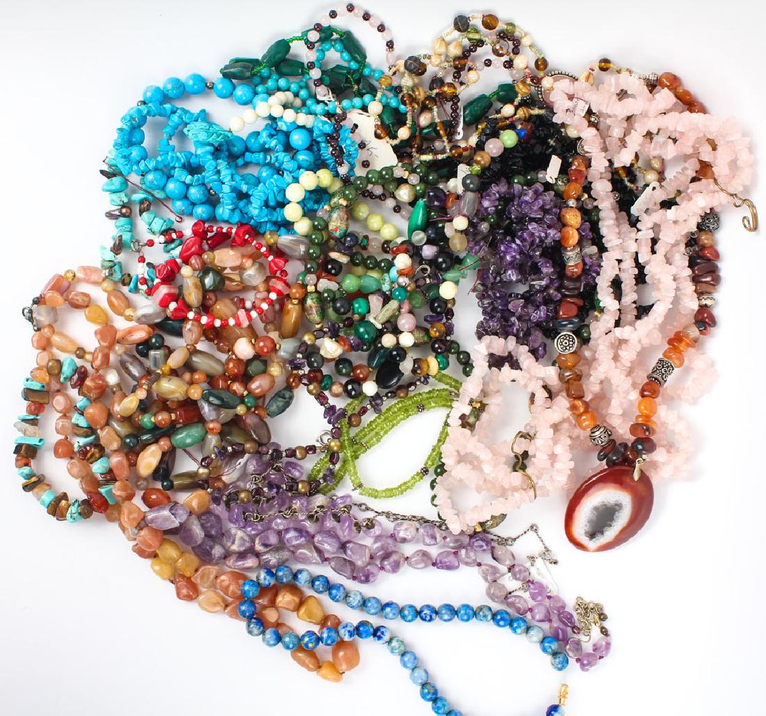 BEADED SEMI-PRECIOUS STONE NECKLACES (1 of 4)