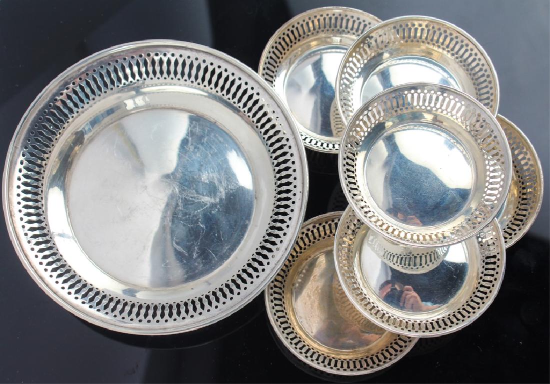 SET OF 7 WHS CO.STERLING SILVER DISHES (1 of 2)