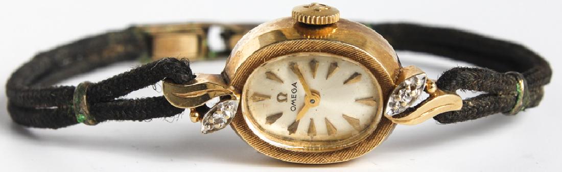 LADIES 14K YELLOW GOLD DIAMOND WRIST WATCH (1 of 3)