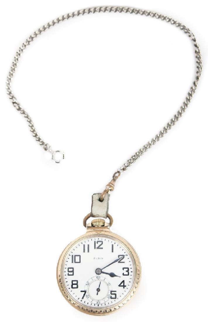 12K GOLD FILLED ELGIN POCKETWATCH 1924 (1 of 4)