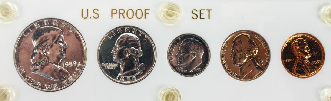 1959 UNITED STATES SILVER FIVE COIN PROOF SET (1 of 3)