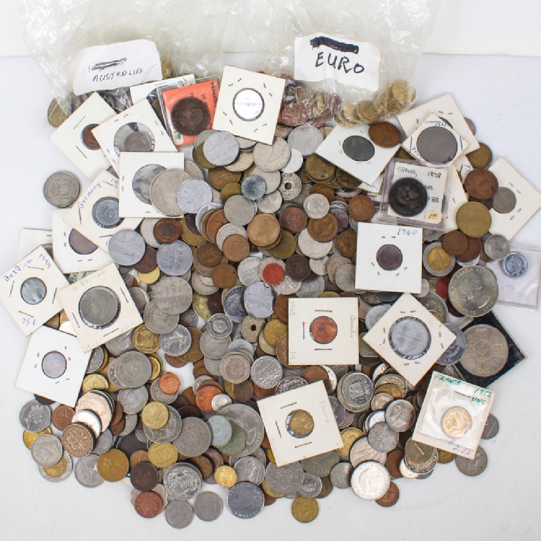 6 LBS OF FOREIGN COINS & TOKENS (1 of 3)