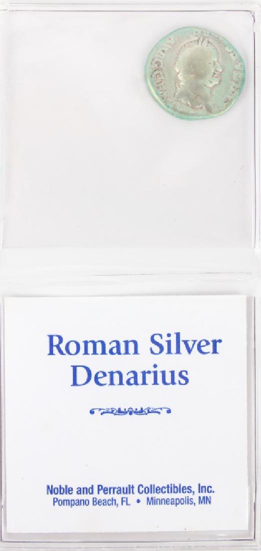 ANCIENT SILVER ROMAN DENARIUS COIN (1 of 3)