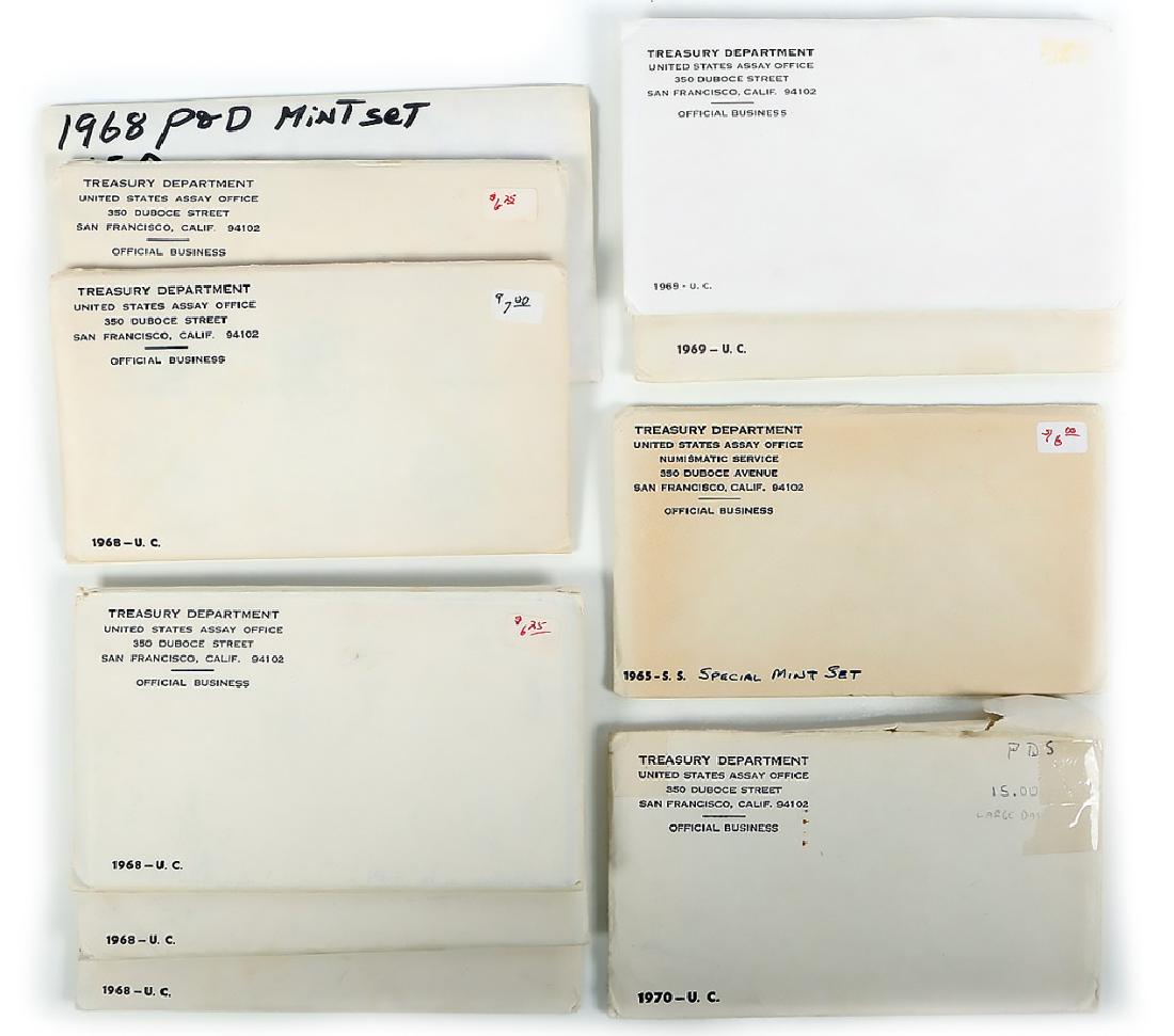 UNITED STATES SILVER MINT SETS 1965 - 70 LOT OF 10 (1 of 1)