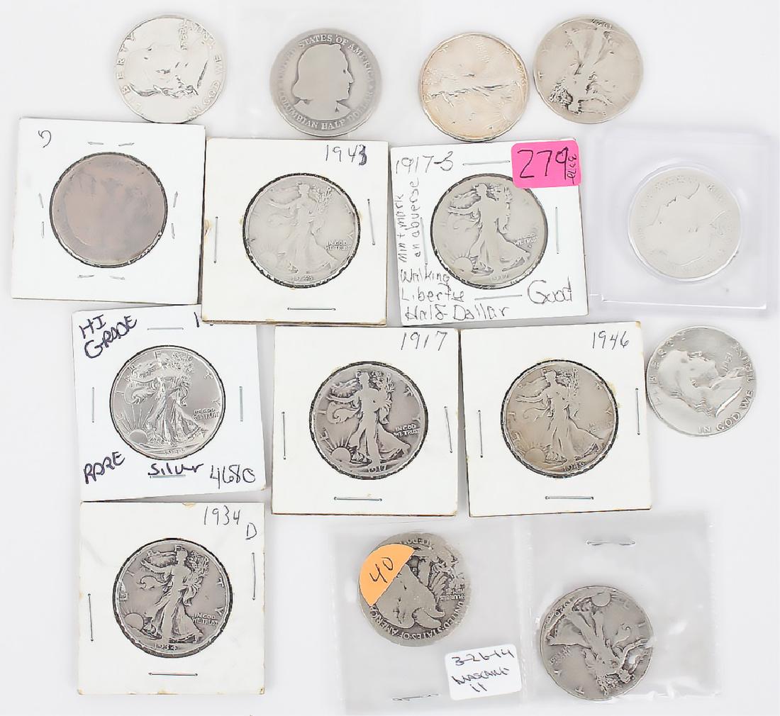 15 UNITED STATES SILVER HALF DOLLARS (1 of 1)