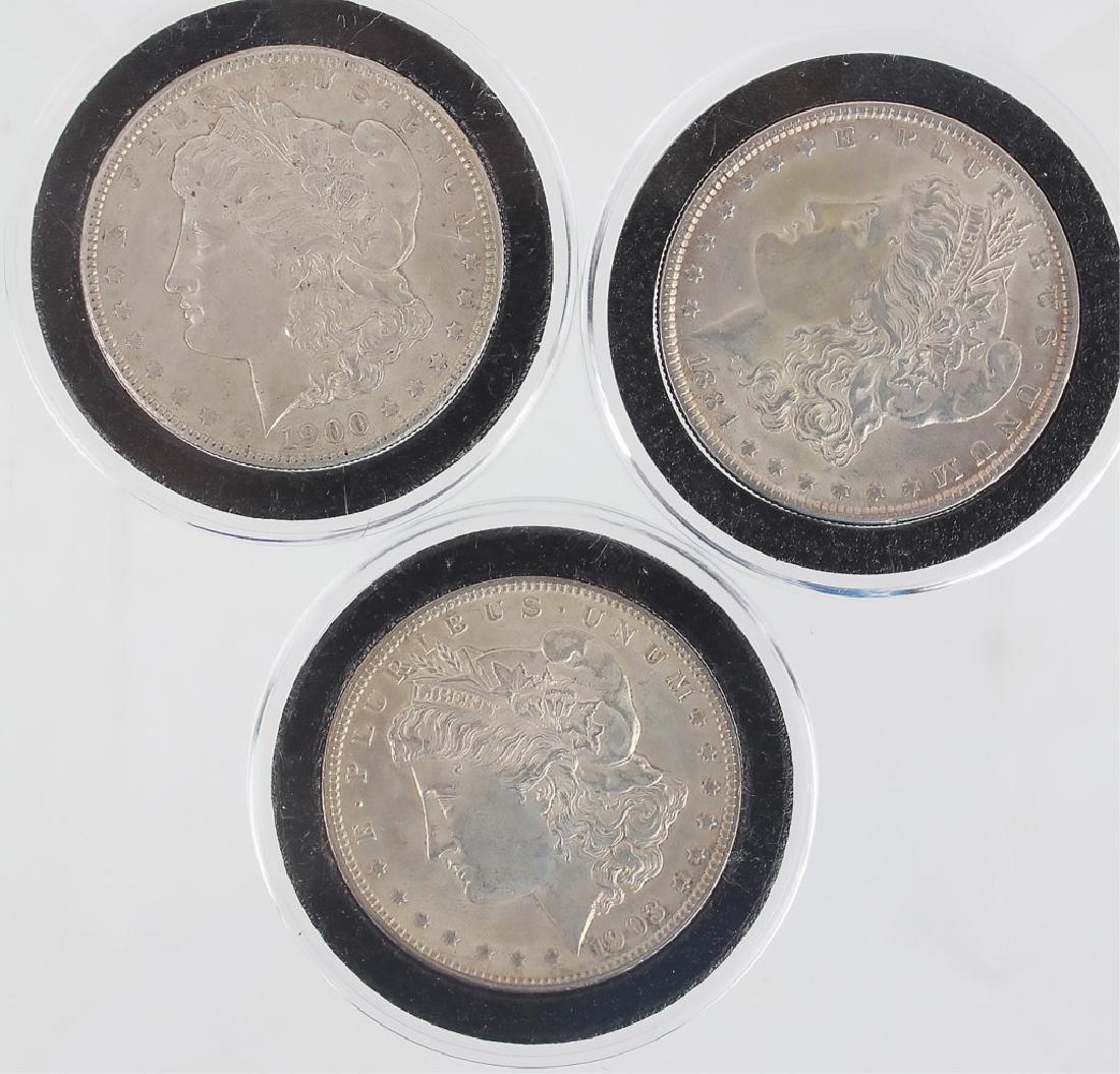 3 $1.00 UNITED STATES MORGAN SILVER DOLLARS (1 of 2)