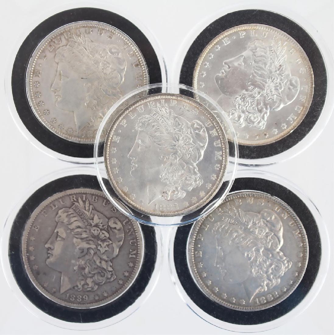 5 $1.00 UNITED STATES MORGAN SILVER DOLLARS (1 of 2)