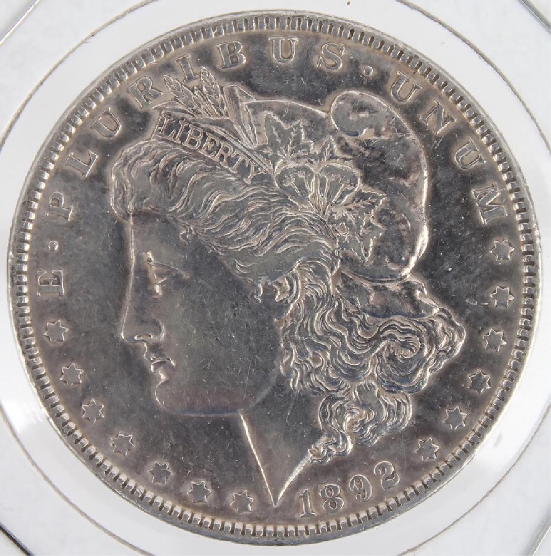 $1.00 UNITED STATES 1892 MORGAN SILVER DOLLAR (1 of 2)