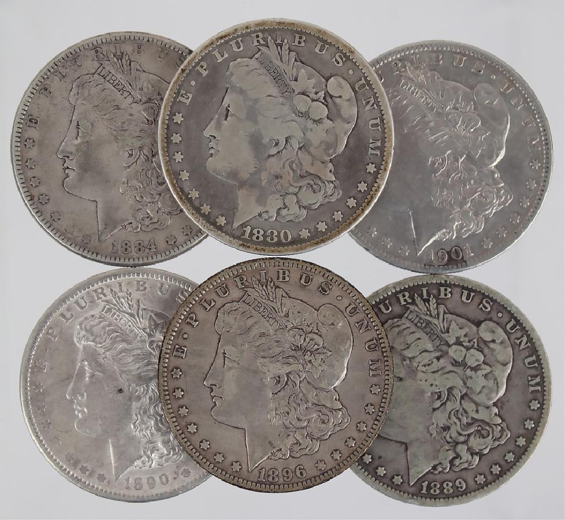 6 $1.00 UNITED STATES MORGAN SILVER DOLLARS (1 of 1)