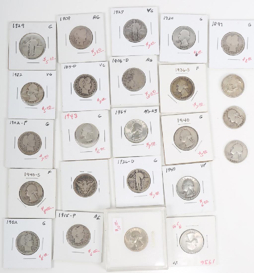 $5.25 FACE VALUE UNITED STATES SILVER QUARTERS (1 of 2)