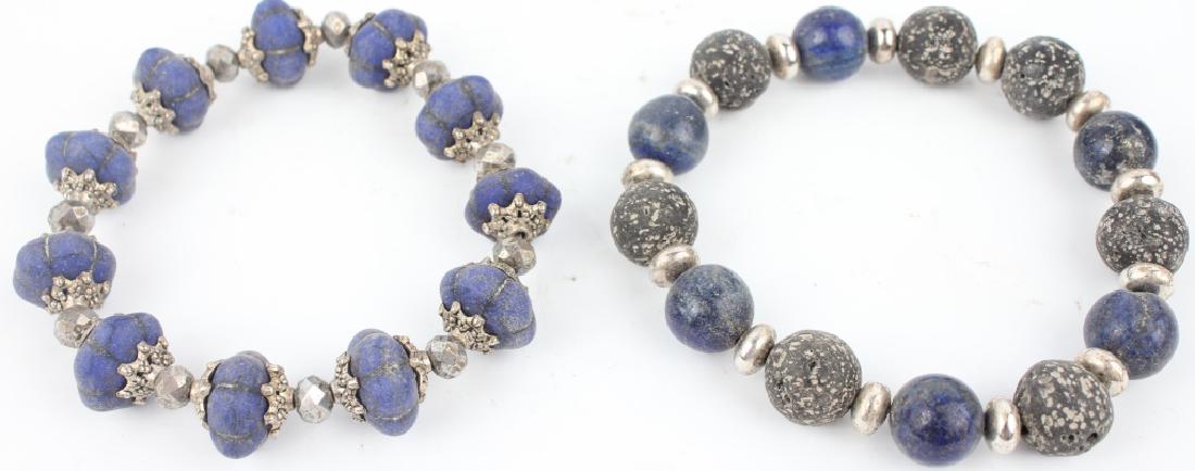 PAIR OF SODALITE BEADED BRACELETS (1 of 3)