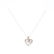 LADIES 14K YELLOW GOLD DIAMOND RUBY HEART NECKLACE